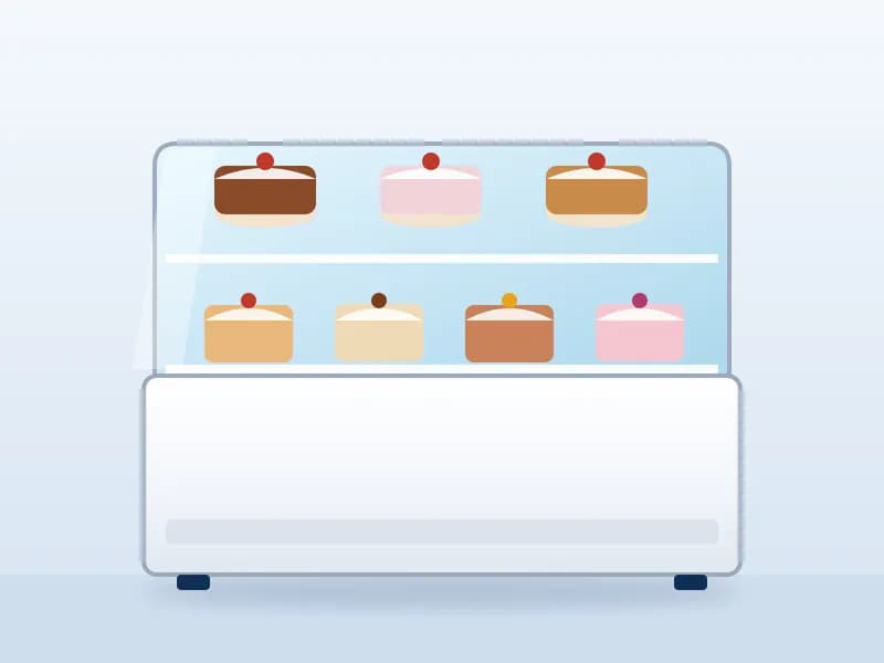 Vitrina refrigerada de pastelería