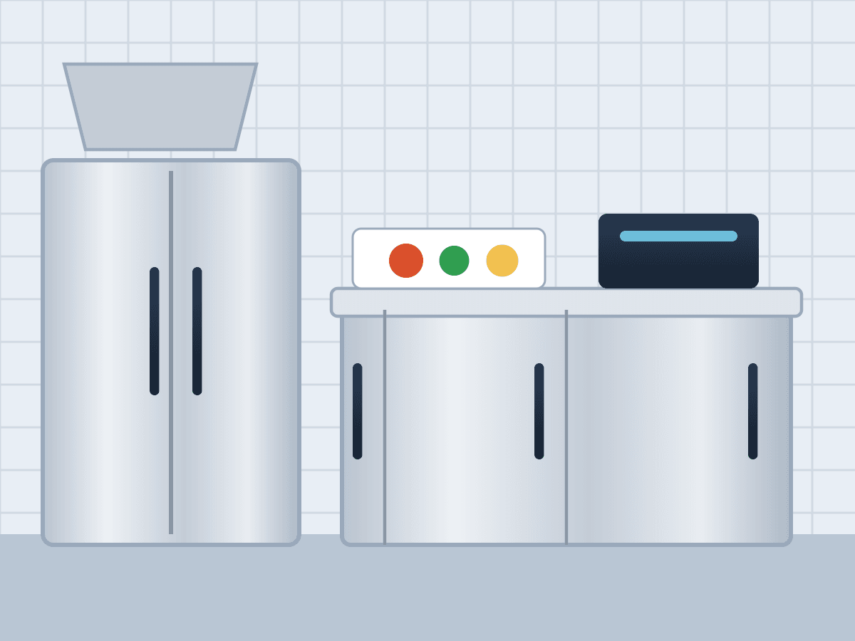 Cocina de restaurante con equipos de frío instalados